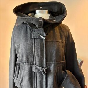 Grane Black Bomber Jacket with Hood